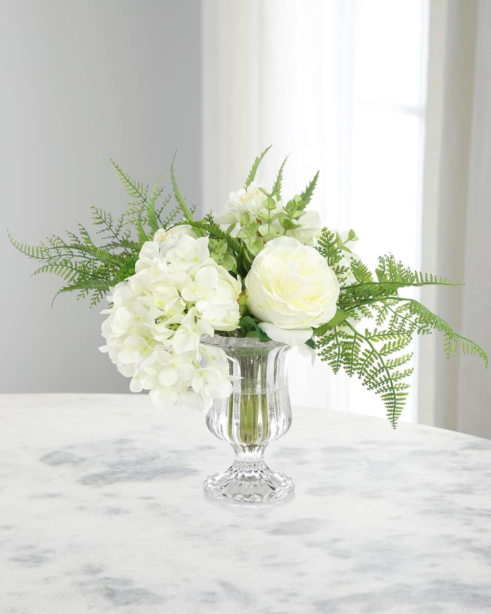 Too Pretty Floral 18" Faux Floral Arrangement in Glass Container